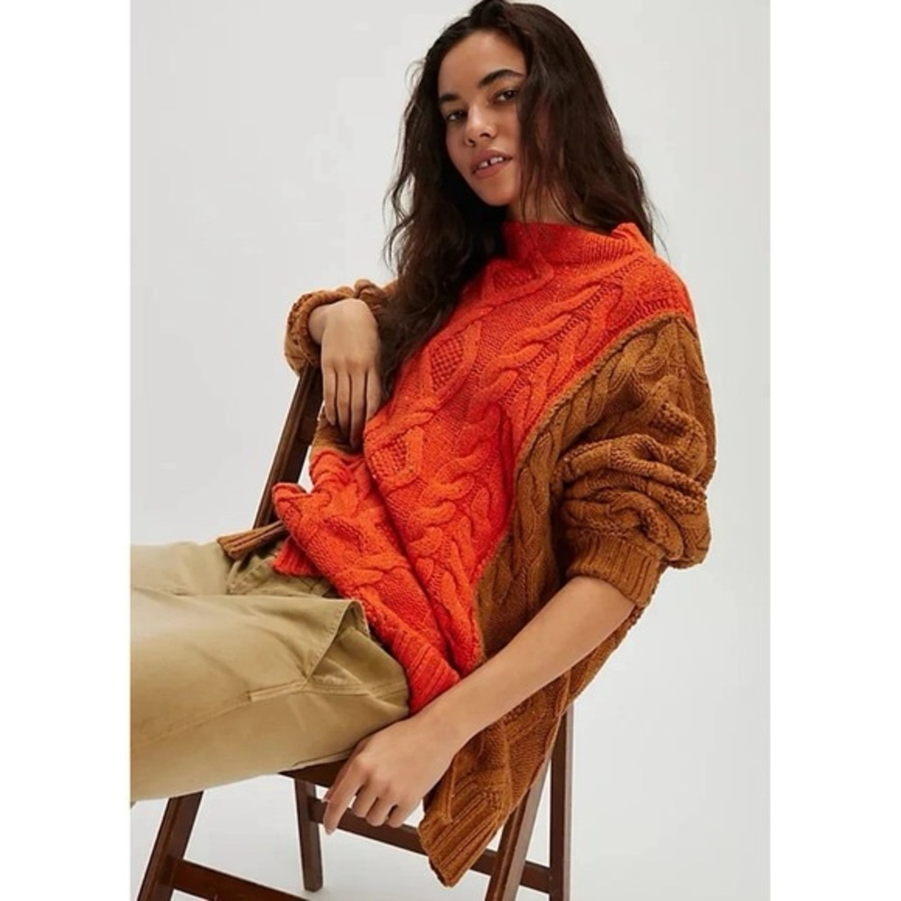 Free People Living The Dream Cable Tunic Sweater NWT